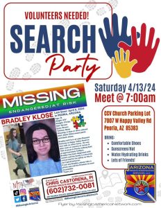 Search for At-Risk Bradley Klose