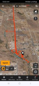 Dog scented from home to this location (white X) ; SW of 227th Ave/Peak View, in wash; found shoe print ++